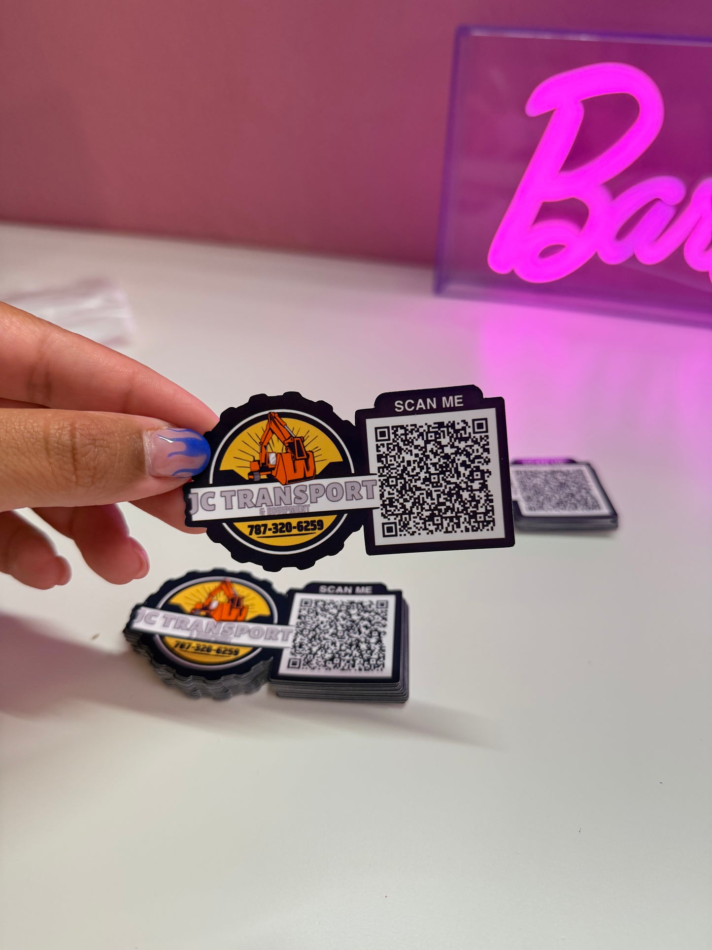 Qr Code Cut Out Stickers (Logo)