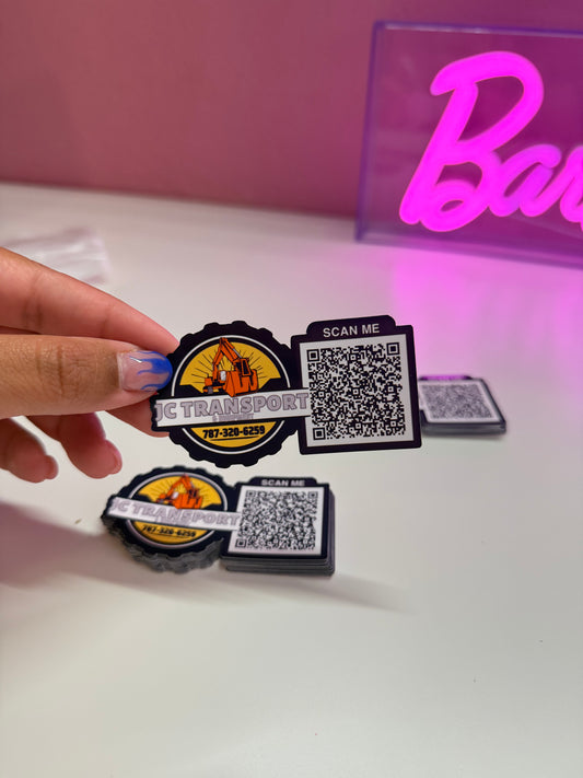 Qr Code Cut Out Stickers (Logo)